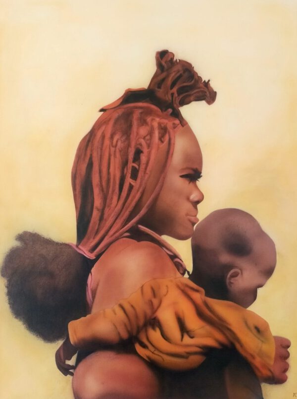 Himba vrouw met kind